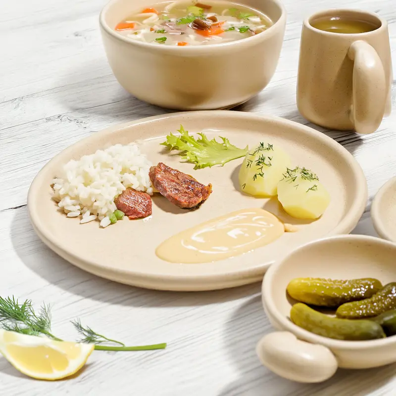 12-Inch Asian Zen Ceramic Dinner Plate – E711-P-06066 1