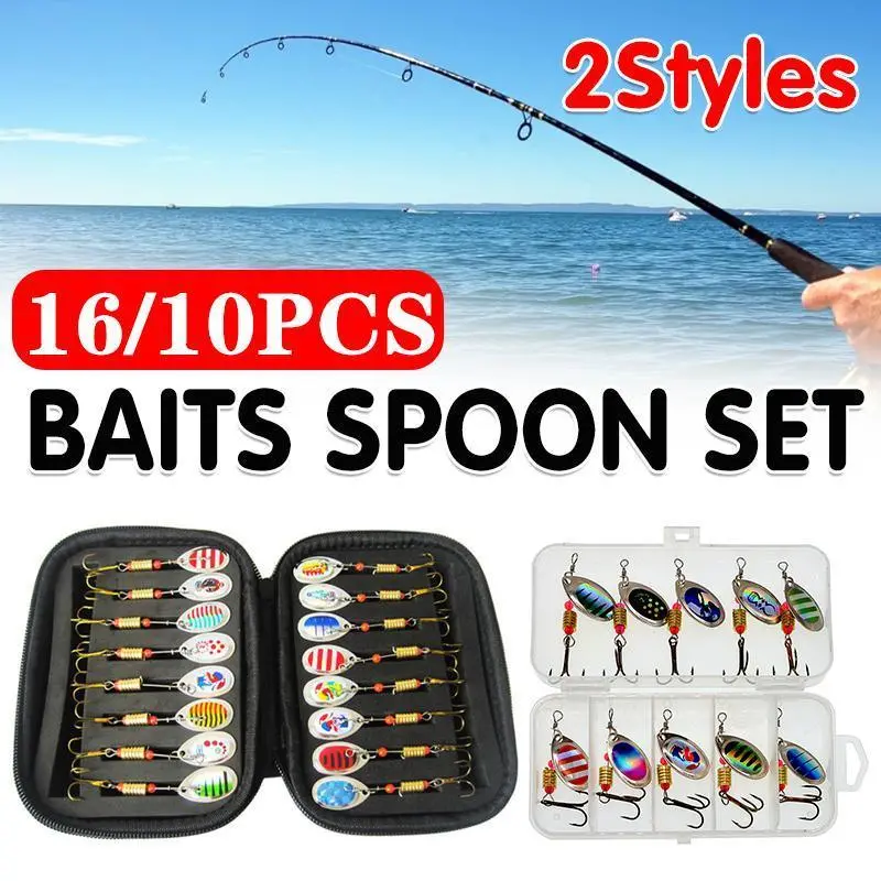 16-Piece Spinner And Spoon Lure Set For Trout & Bass (With Carry Bag) 1