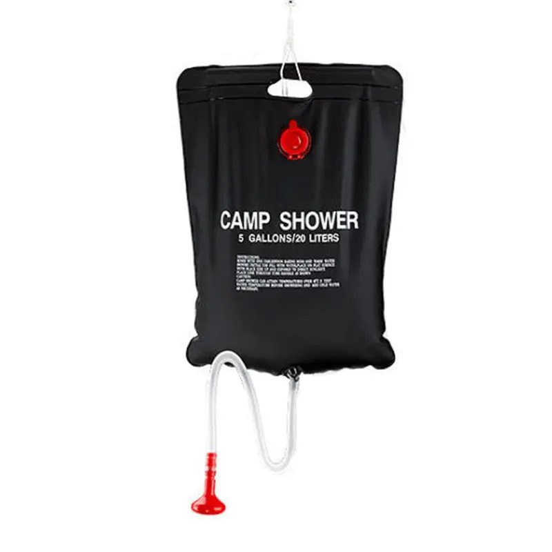 20-Liter Portable Solar Camping Shower Bag – Compact Outdoor Hot Water Solution 1