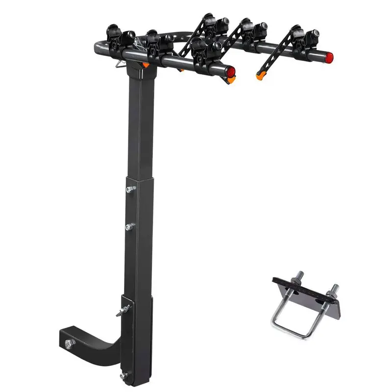 3-Bike Rear Hitch Carrier – Steel Foldable Towbar Mount For 2" Receiver 1