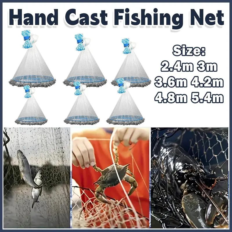 480 Cm Frisbee-Style Casting Fishing Net For Bait Handling 1