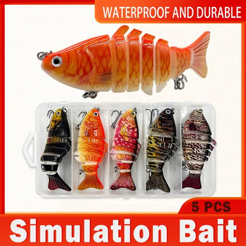 5-Piece Realistic Hard Bait Fishing Lure Assortment 1