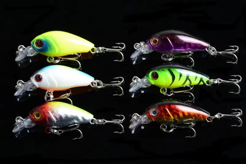 6-Pack 4.5Cm Topwater Crank Baits – Saltwater Fishing Lure Set 1