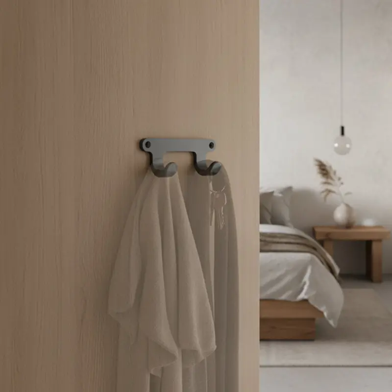 7607-Double Dual-Peg Wall Hanger – Industrial-Style Hanging System 1
