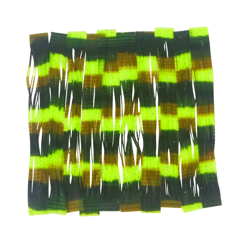 Artizan 22-Strand Silicone Skirt In Green Ripple – 20-Piece Pack 1