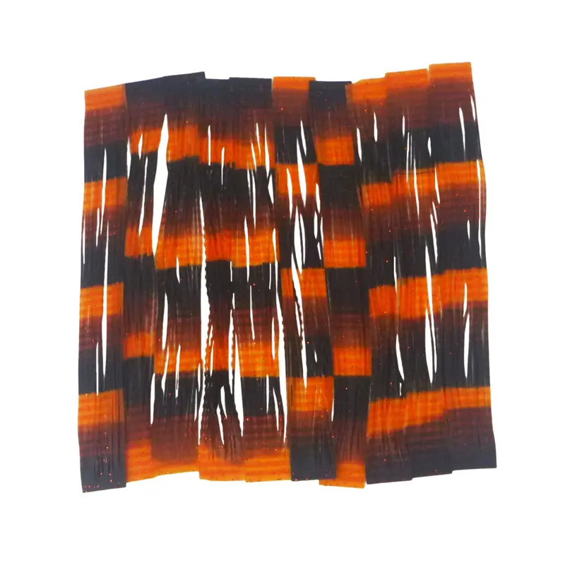 Artizan 22-Strand Silicone Skirt In Orange Ripple – 20-Piece Pack 1