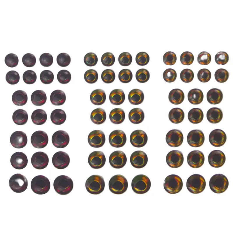Artizan Molded Lure Eyes – Multi-Size (7–10Mm), 3-Color Mix, 69-Piece Pack 1