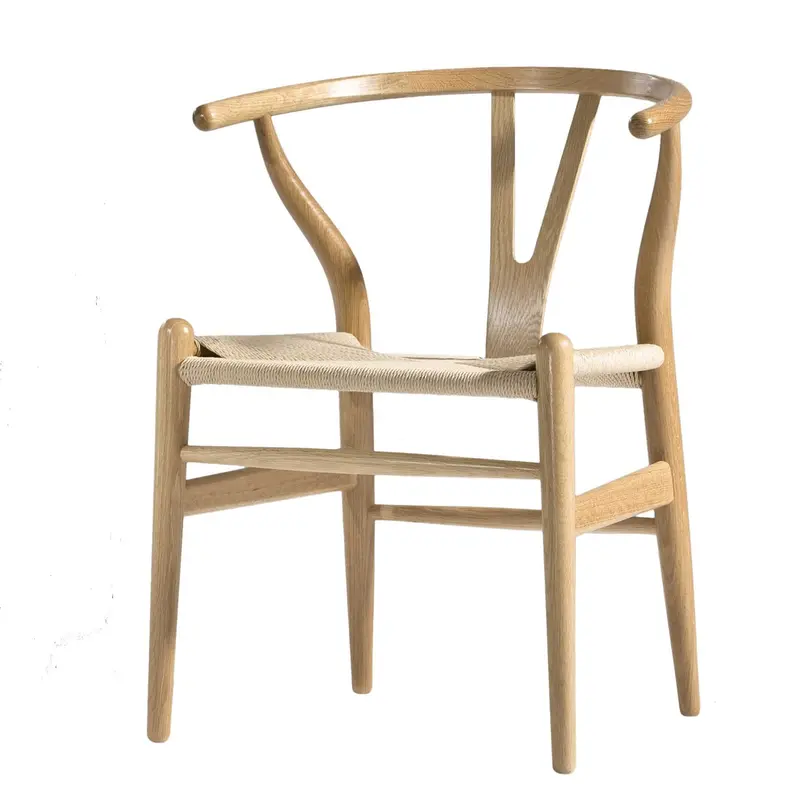 Ash Wood Dining Chair With Natural Cord Seat – Ws-001A-N 1
