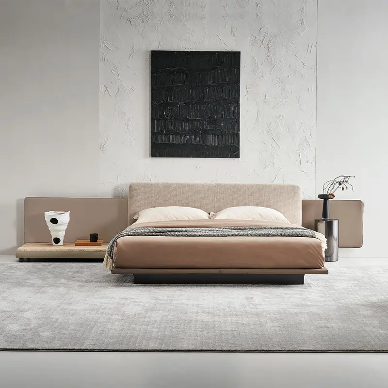 Avenor Suspended King Bed Frame – Floating Platform Design, No-Footboard Style 1