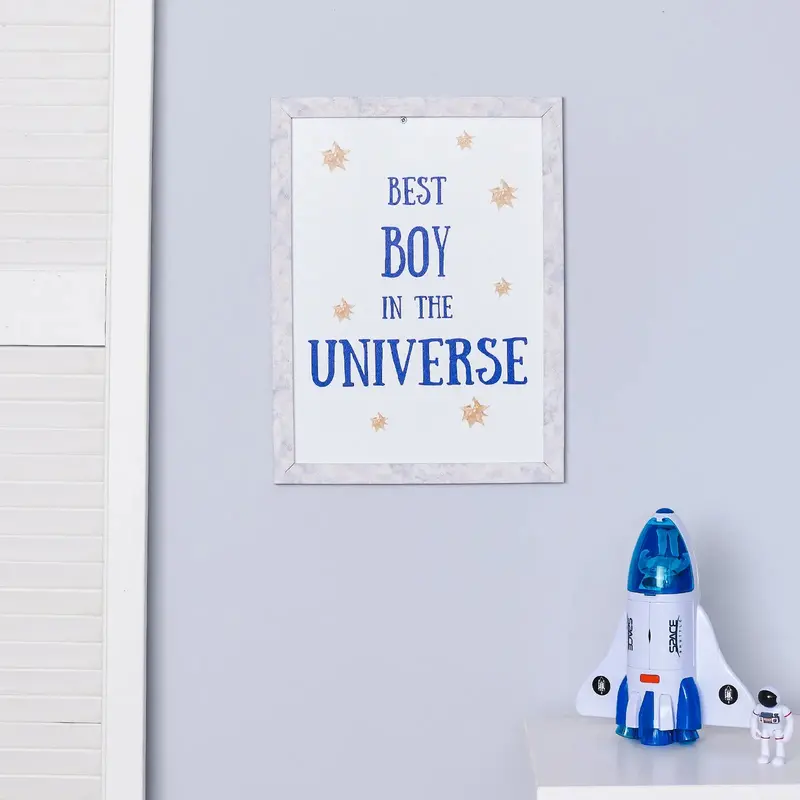 'Best Boy In The Universe' Framed Wall Art – 40X30 Cm Print 1