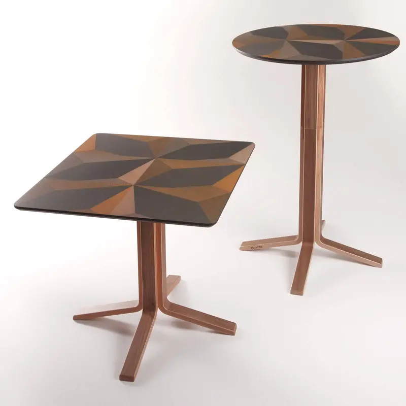 Bistro-Style Square Dining Table With Sleek Metal Base 1
