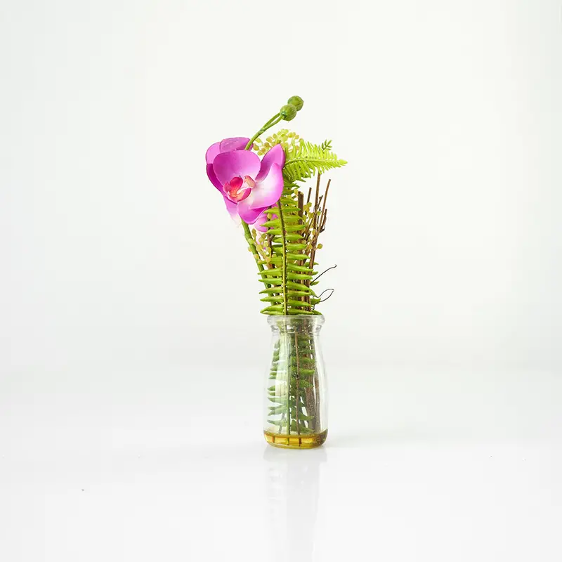 Botanical-Inspired Potted Flower Arrangement With Natural-Look Grass 1