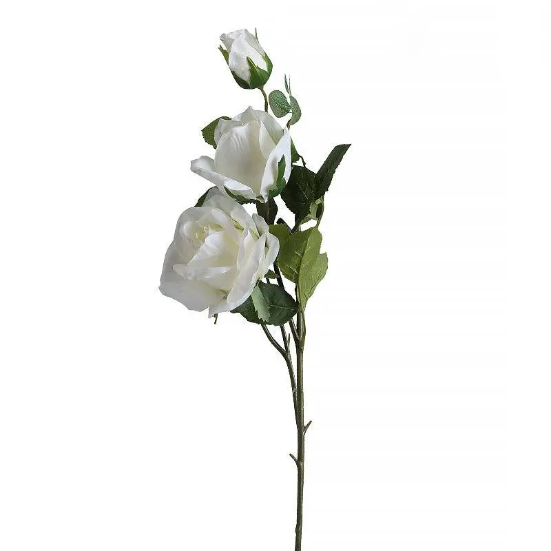 Botanical-Style White Rose Artificial Bloom – Fl-Jh147 1