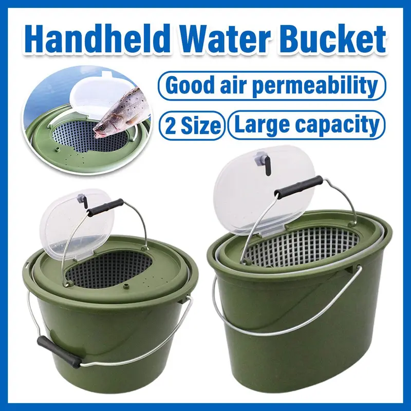 Breathable Dual-Chamber Medium Live Fish Bucket For Anglers 1
