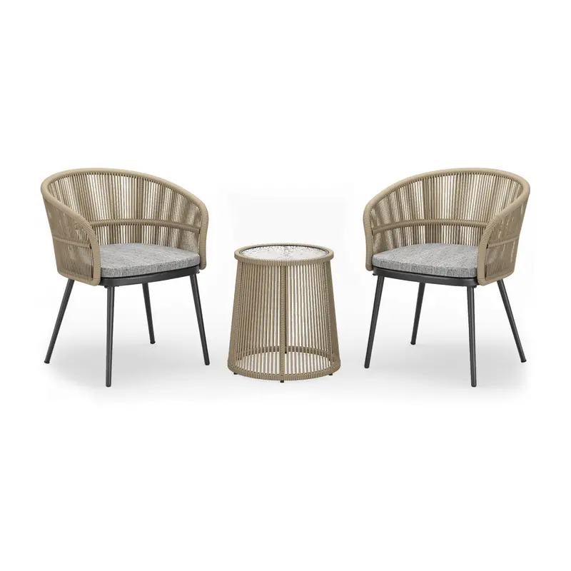 Breezeway 3-Piece Compact Outdoor Bistro Set 3