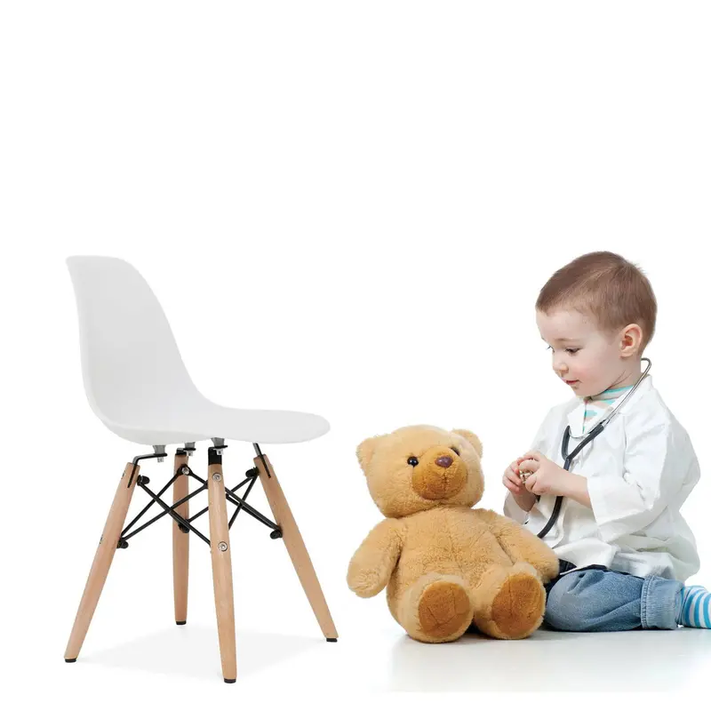 Bright White Plastic Kids’ Chair With Rounded Edges – Pc-0117W-W 1