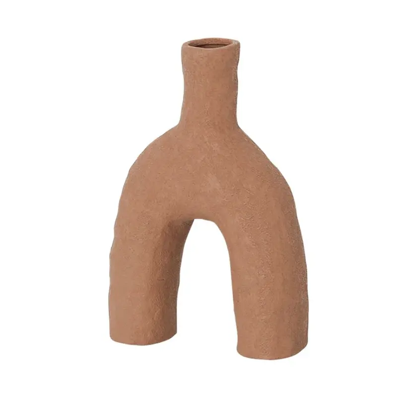 Brown Ceramic Bud Vase With Minimalist Design – Fa-D21094F 1