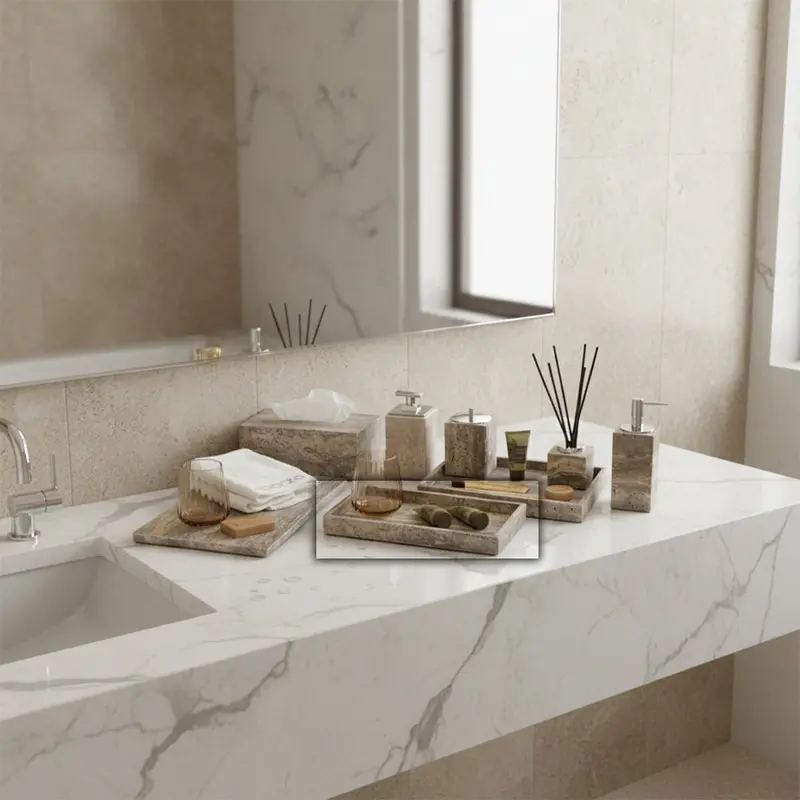 Bruno Marble-Finish Rectangular Tray Rhb894 1