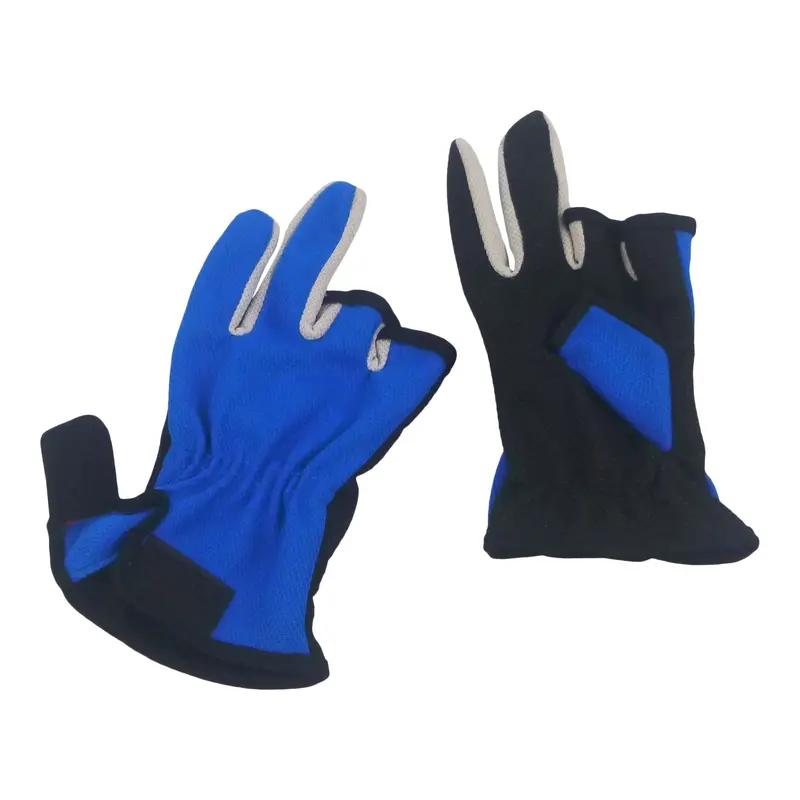 Bstc Blue Three-Finger Fishing Gloves 1