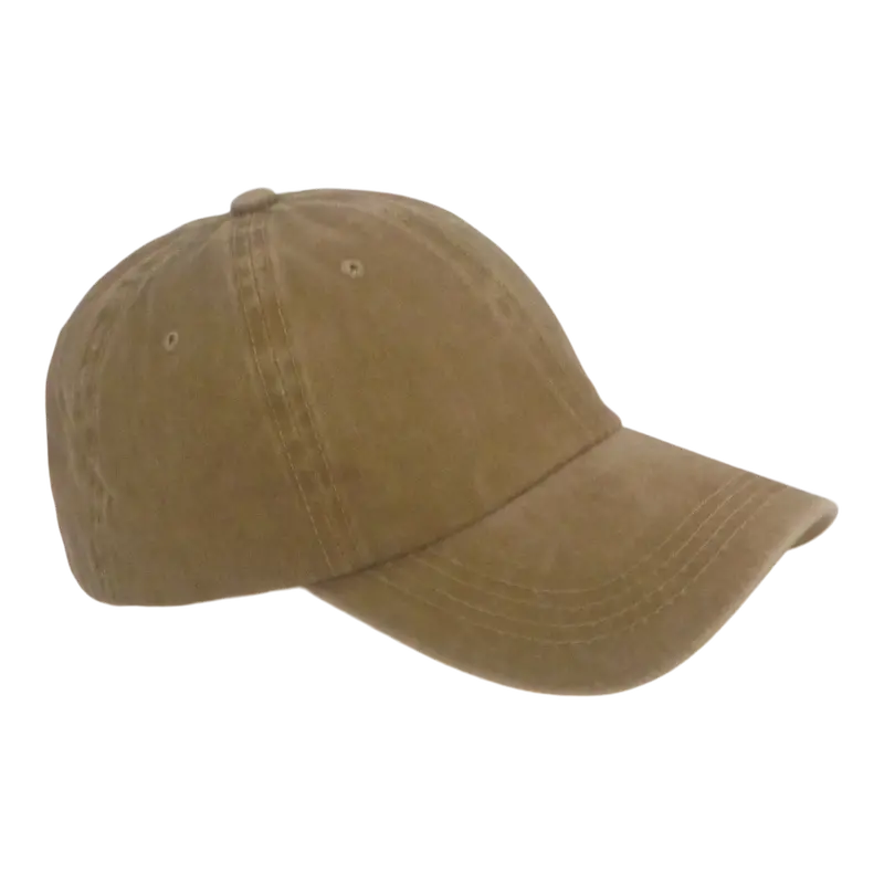 Bstc Distressed Cotton 6-Panel Baseball Cap – Desert Tan 1