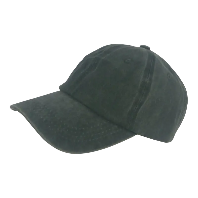 Bstc Distressed Cotton 6-Panel Baseball Cap – Forest Green 1