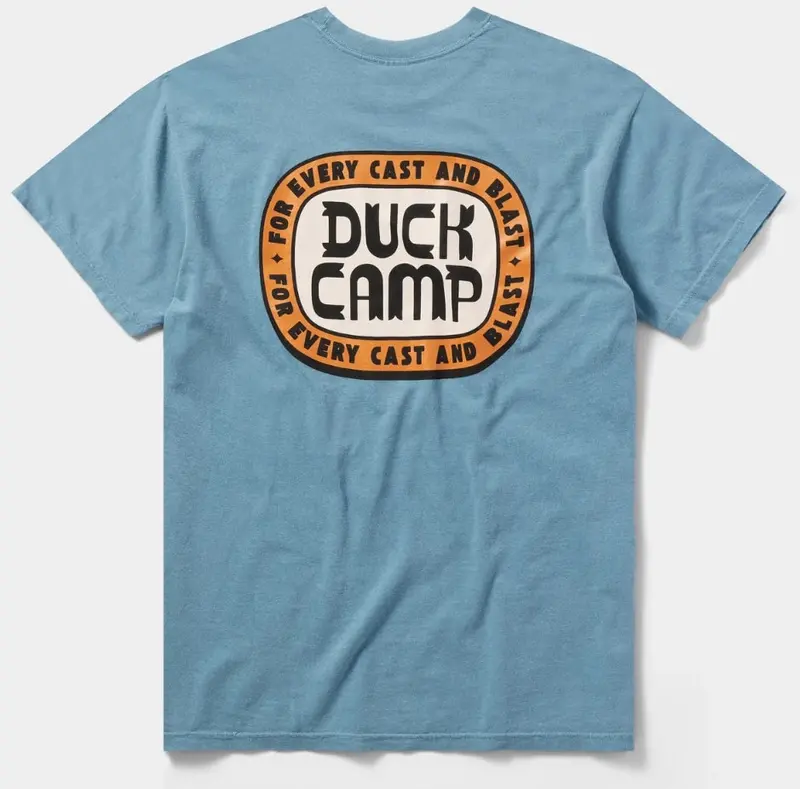 Buckle Badge Casual T-Shirt – Coast Blue 1
