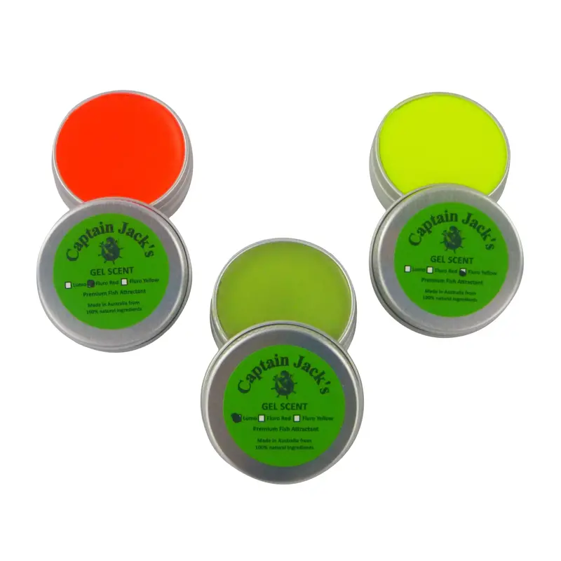 Captain Jack'S Visibles Gel Scent Trio – Lumo Blue Green, Fluoro Red & Fluoro Yellow (3-Pack) 1