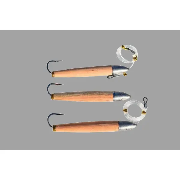 Cedar Plug Hard-Bait Set – 3-Pack Classic Wood Trolling Lures 1