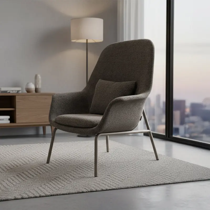 Cherrywood Accent Armchair Pi-H4Sm 1