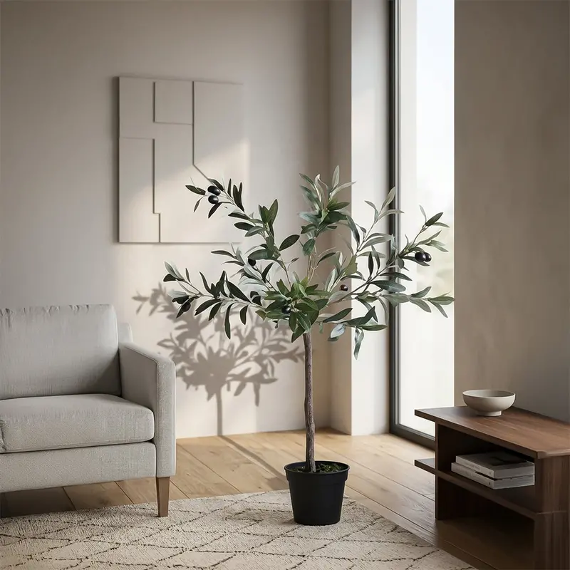 Compact Olive Artificial Tree – 70 Cm Potted Faux Olive, Sil-Olt-H70-Gg 1