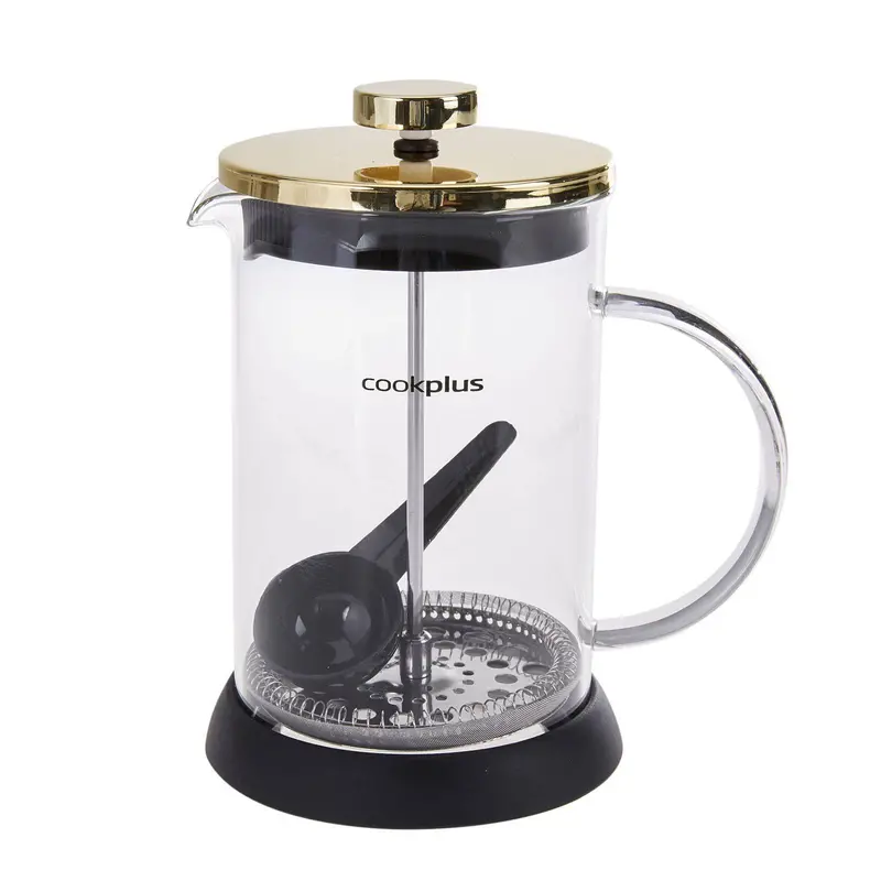 Cookplus Gold-Finished French Press Coffee Maker – 800 Ml Capacity 1