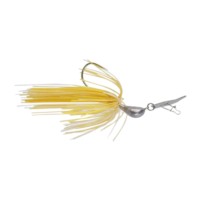 Dekoi 14G Bladed Swim Jig – Gold Shine Chatterbait Lure, 2-Pack For Bass And Predator Fishing 1
