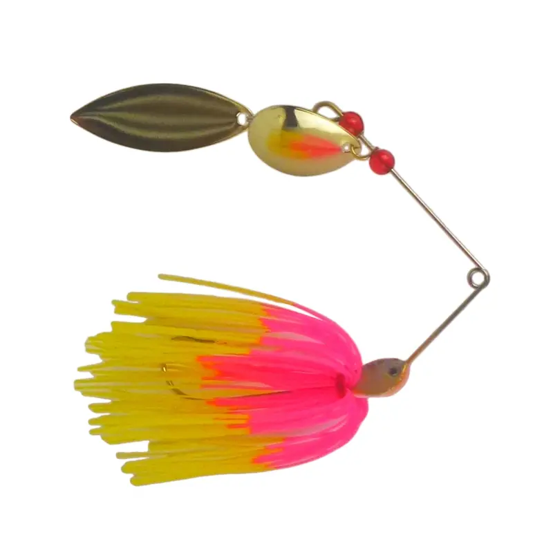 Dekoi 15G Ls17 Closed-Eye Spinnerbait – Pink Yellow Fishing Lure, Twin-Pack For Visibility And Strike Appeal 1