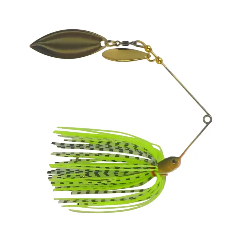Dekoi 15G Ls18 Closed-Eye Spinnerbait – Fluorescent Green Fishing Lure, 2-Unit Set For High-Contrast Water Conditions 1