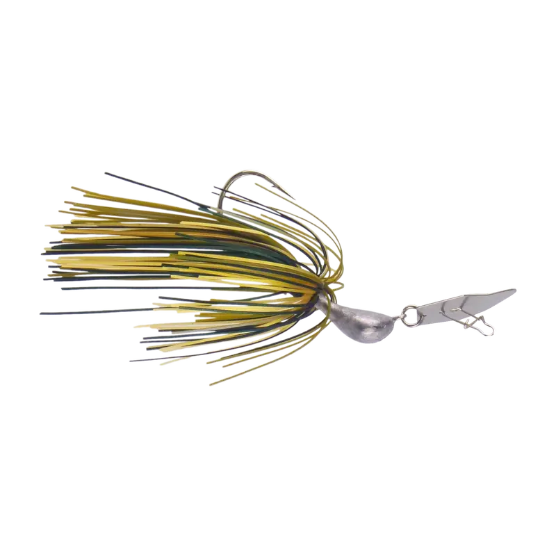 Dekoi 7G Bladed Swim Jig (Chatterbait) – Camo Green (2-Pack) 1