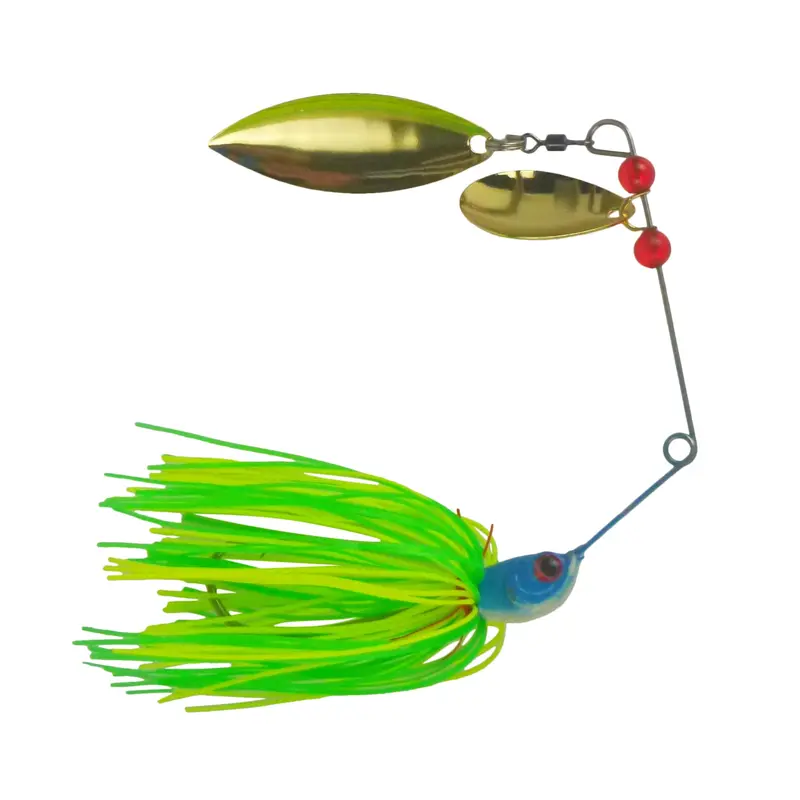 Dekoi Ls20 18G Closed-Eye Spinnerbait – Lime Green Finish (2-Pack) 1