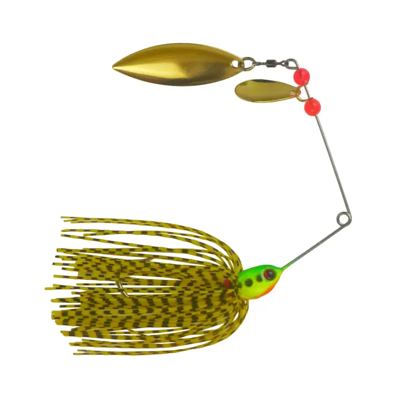 Dekoi Ls21 17G Closed-Eye Spinnerbait – Striped Orange Design (2-Pack) 1