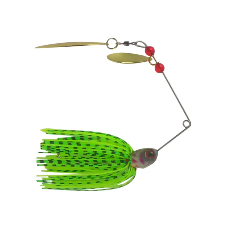 Dekoi Ls22 20G Closed-Eye Spinnerbait – Fluorescent Green Variant (2-Pack) 1