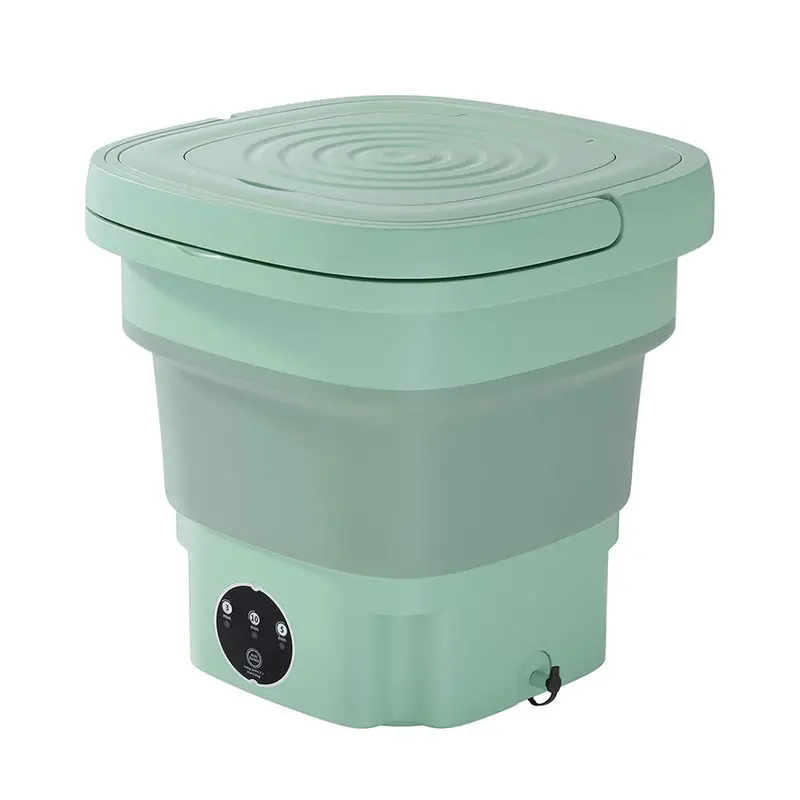 Devanti 8L Portable Washing Machine – Compact Green Spin Washer For On-The-Go Use 1
