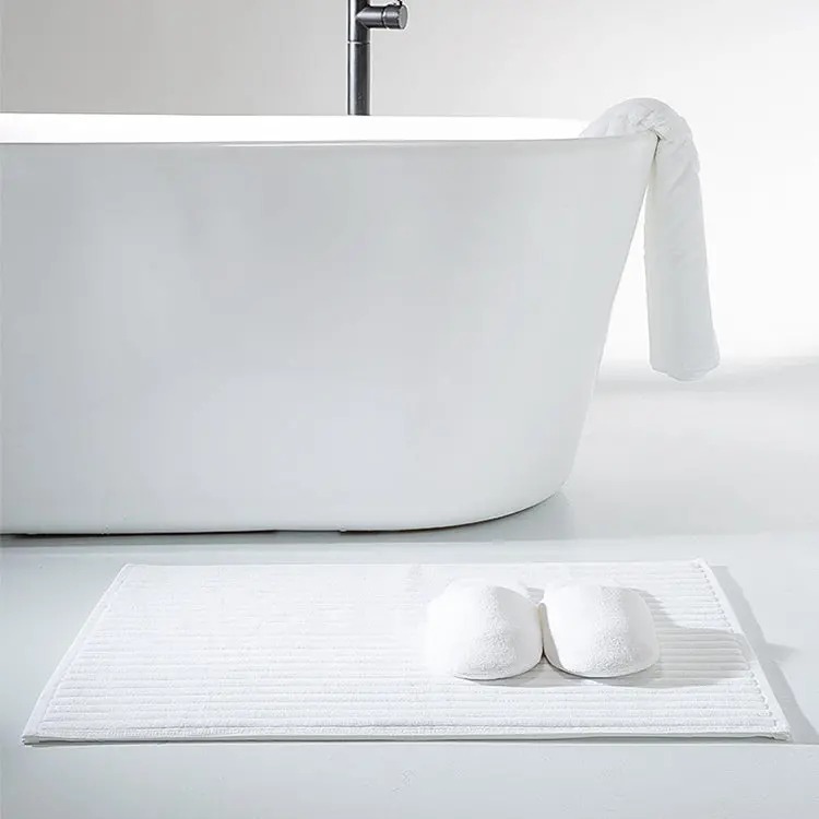 Ebarza Textured Bath Mat – Non-Slip Cotton-Rich Floor Rug For Showers And Bath Areas Ebm-001 1
