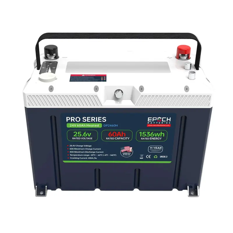 Epoch 24V 60Ah Pro Series Lifepo4 Battery – Heated, Bluetooth & Victron-Ready 1