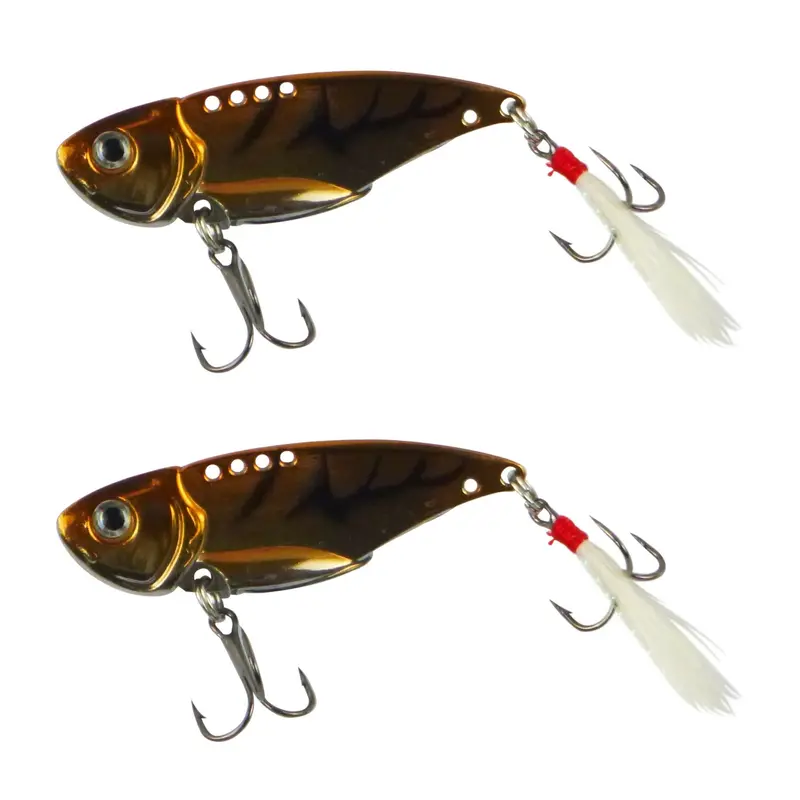 Finesse Feather Blade Spinnerbait – Bronze Stripe, 55Mm, 2-Pack 1