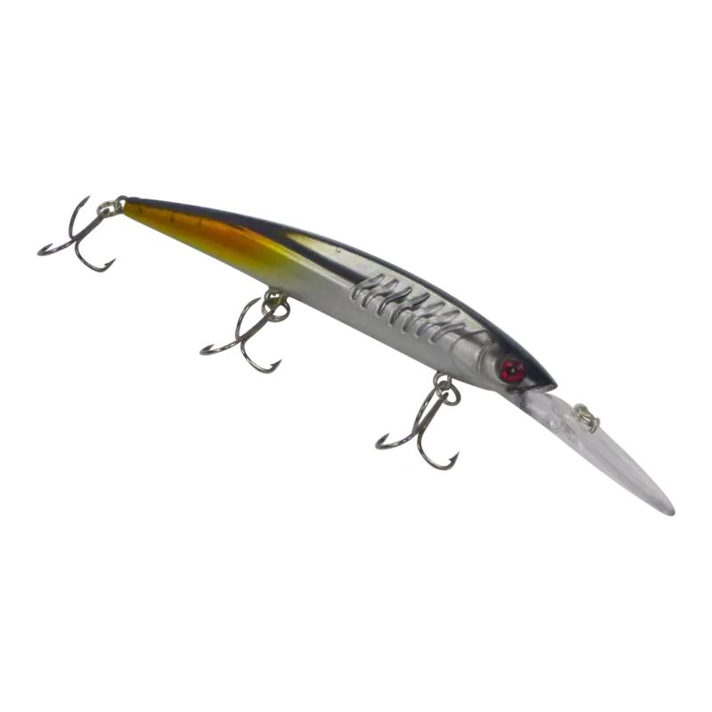 Finesse Flash Minnow Deep Diving Lure – 150Mm Silver Chrome 1