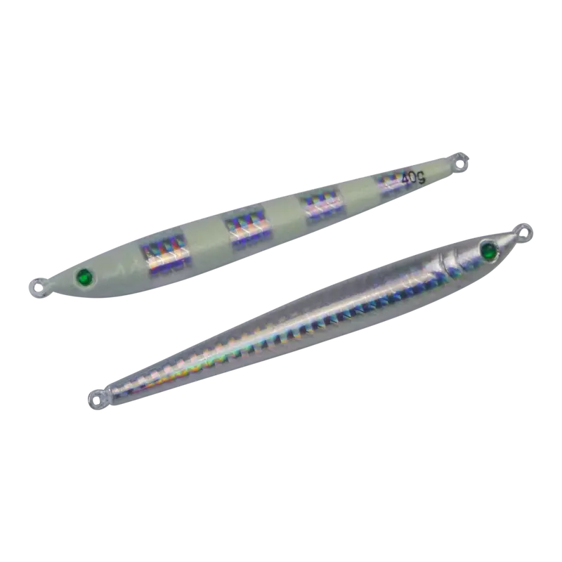 Finesse Pencil-Style Jig – 40G Lumo Silver (2-Pack) 1