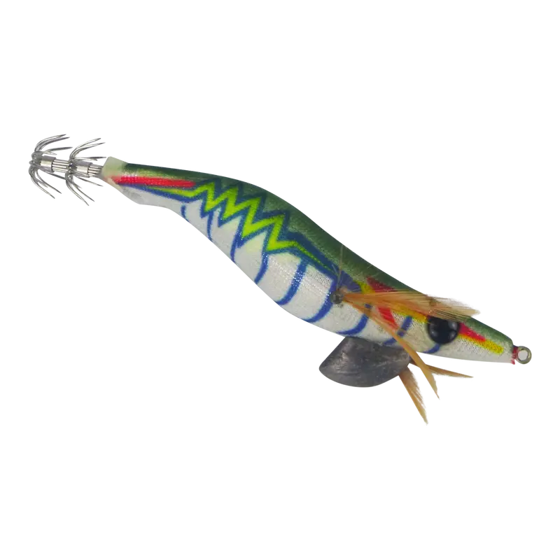 Finesse Rumoika Squid Jig – Green Prawn, Size 3.5 (2-Pack) 1