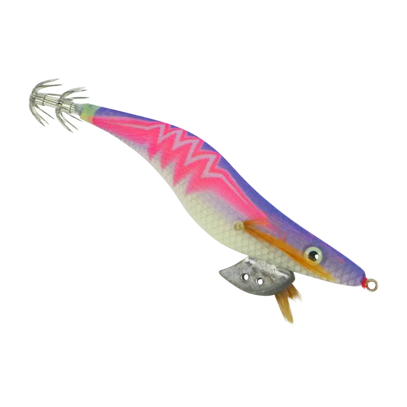 Finesse Rumoika Squid Jig – Purple-Pink Neon, Size 3.5 (2-Pack) 1