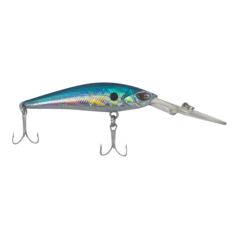 Finesse Silver Blue Wobbler Diving Lure – 90Mm 1
