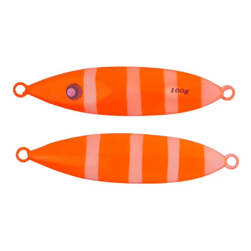 Finesse Slow Pitch Flutter Jig – 100G, Bright Orange, 2-Pack 1