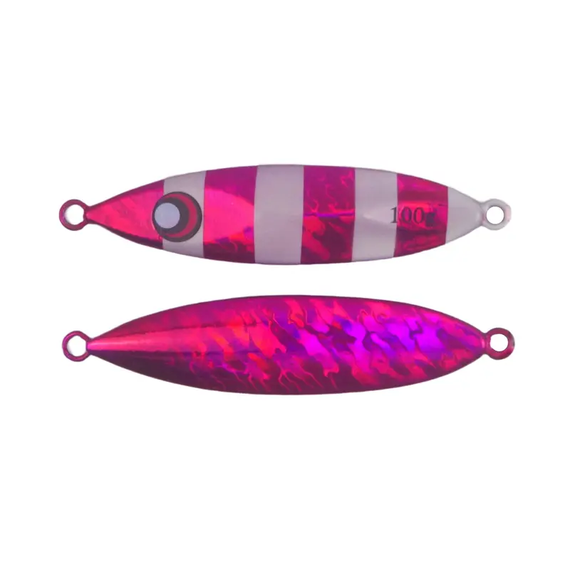 Finesse Slow Pitch Flutter Jig – 100G, Hot Pink Stripe, 2-Pack 1