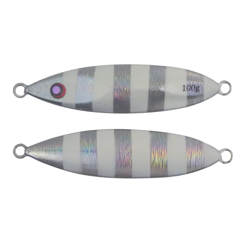 Finesse Slow Pitch Flutter Jig – 100G, Silver-White Finish, 2-Pack 1